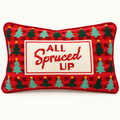 All Spruced Up Needlepoint Pillow