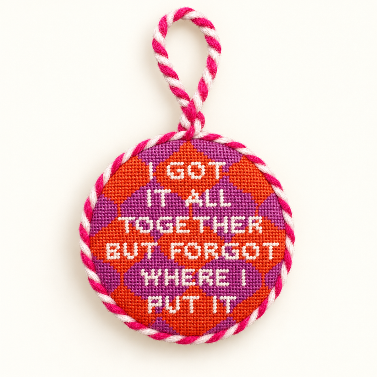 Forgot Where I Put It Needlepoint Ornament