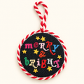 Merry and Bright Needlepoint Ornament