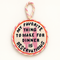 Reservations Needlepoint Ornament