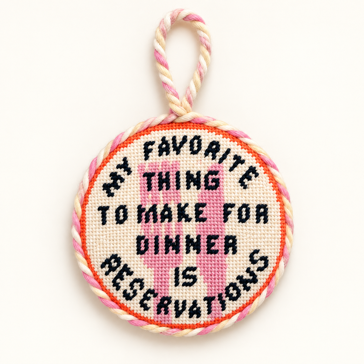 Reservations Needlepoint Ornament