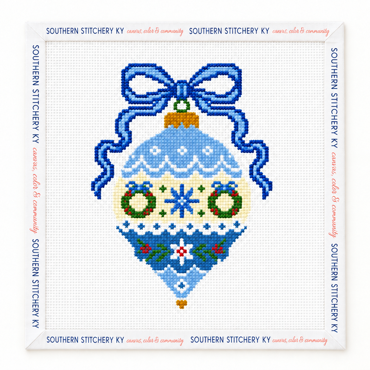 Blue Ornament Canvas