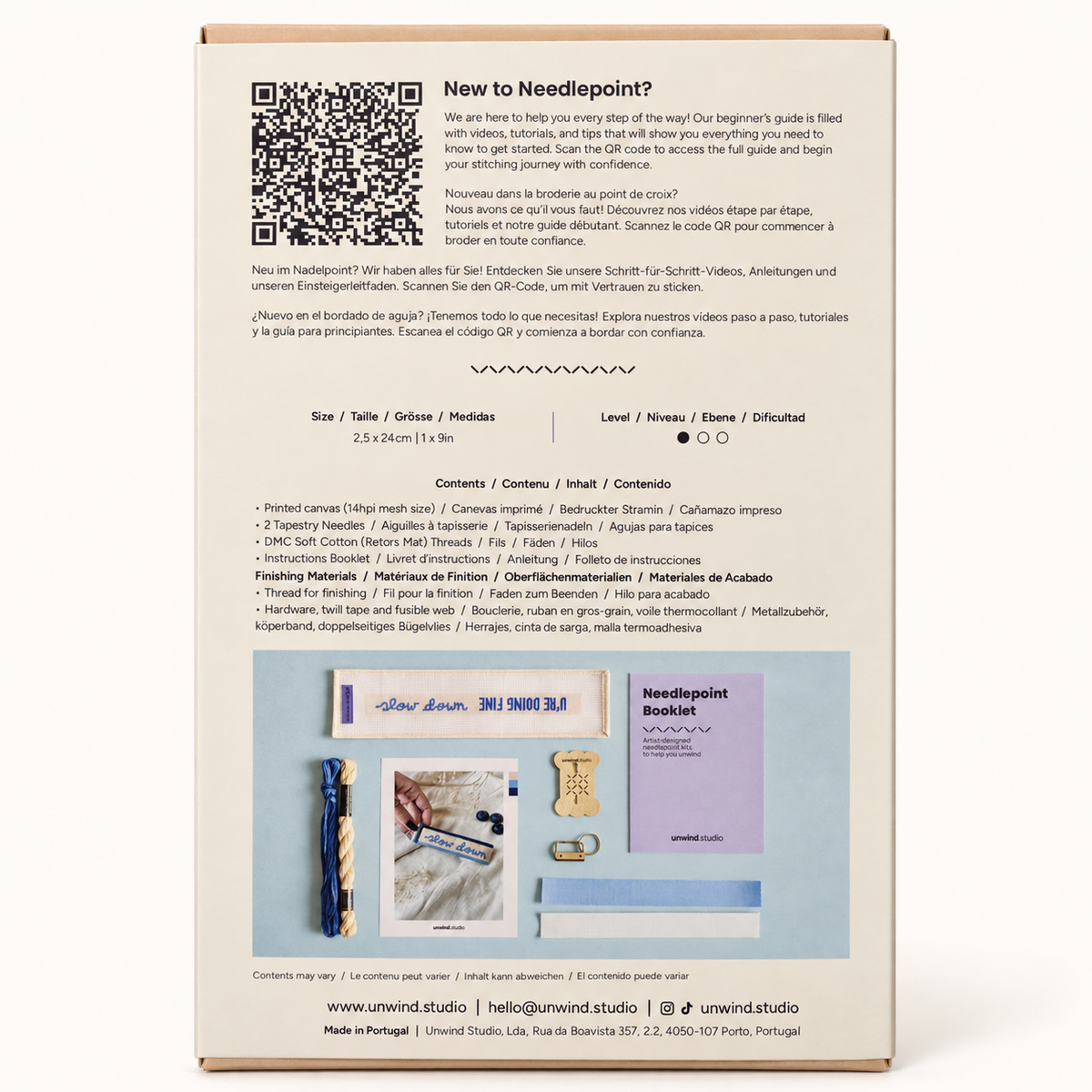 Slow Down U’re Doing Fine Needlepoint Keychain Kit