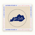 Go Cats Round Ornament Canvas