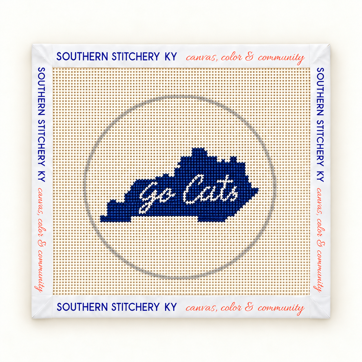 Go Cats Round Ornament Canvas
