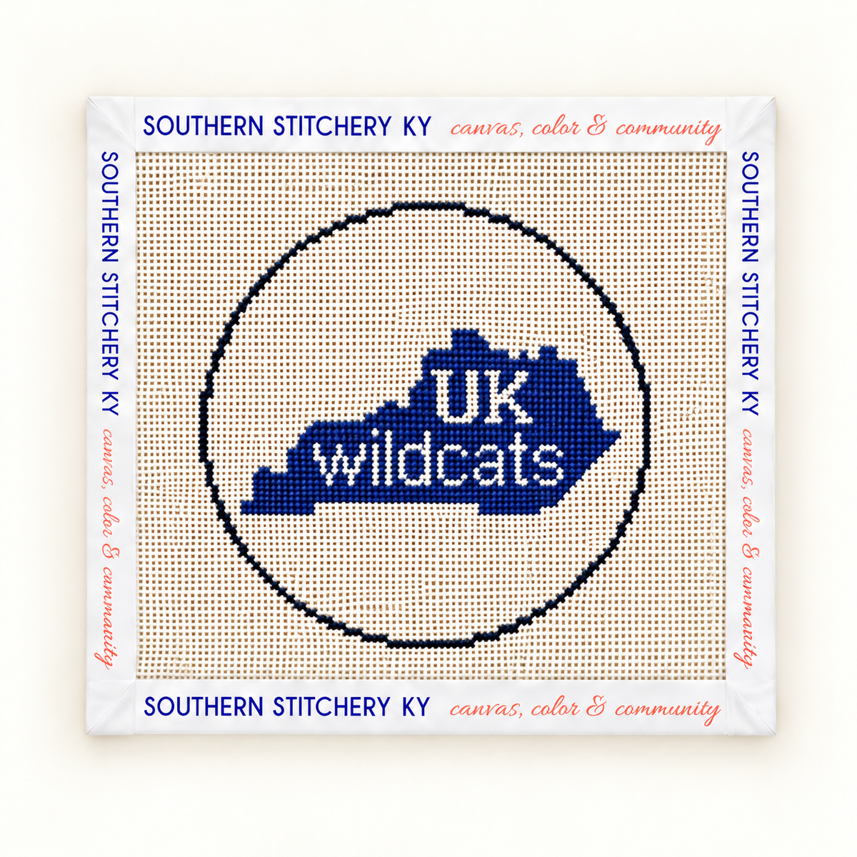 UK Wildcats Round Ornament Canvas